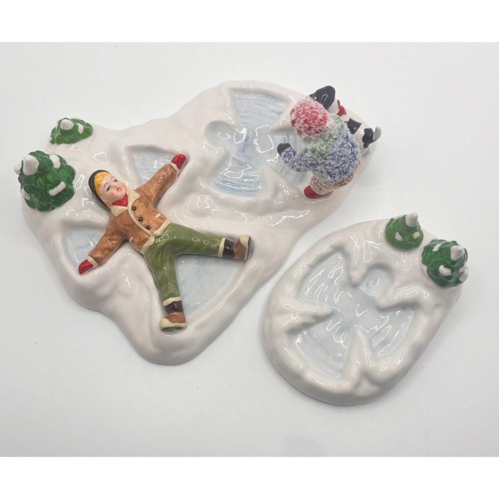 Dept 56 Christmas Snow Village Angels in the Snow Figure Accessory Set 55024 EUC